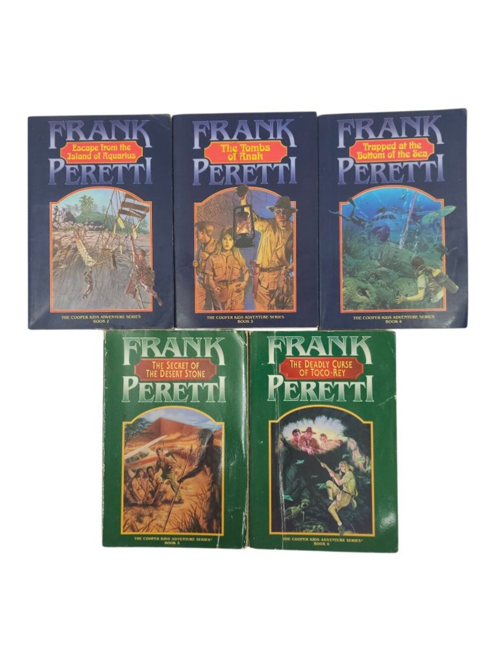 Frank Peretti Cooper Kids Adventure Series Vtg Books 2-6 Lot Christian Paperback